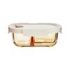 Xilekou Microwave-Safe Glass Lunch and Bento Box for Office & Takeaway