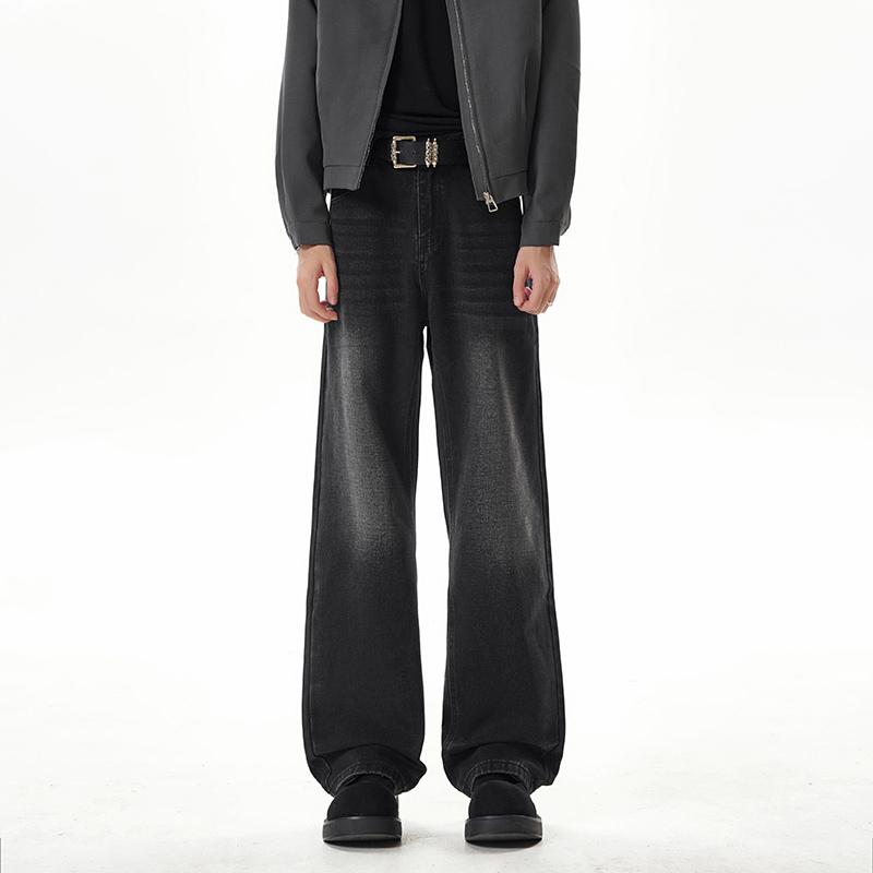 

Men s Slim Micro Flare Jeans Straight Leg Slim Pants M чёрный