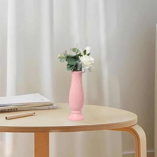 Flower Vase Simple High Strength Style Petal Shape Shatterproof Fall Resistance Decorative Smooth Edge Modern Flower Arrangement
