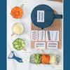 Manual Vegetable Cutter Slicer Grater with Drain Basket Detachable Blade Sharp Blade for Efficient Fruit Veggie Cutting