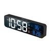 62KD LED Music Alarm Clock Voice Controlling Touch Snoozes USB Rechargeable Table Clock 2 Alarms Temperature Digital Clock