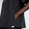 Woven Short Sleeve BK L [New Balance] Men's Half-Zip (MT61713I) Short-Sleeve T-Shirt / Moisture-Wicking (Black)