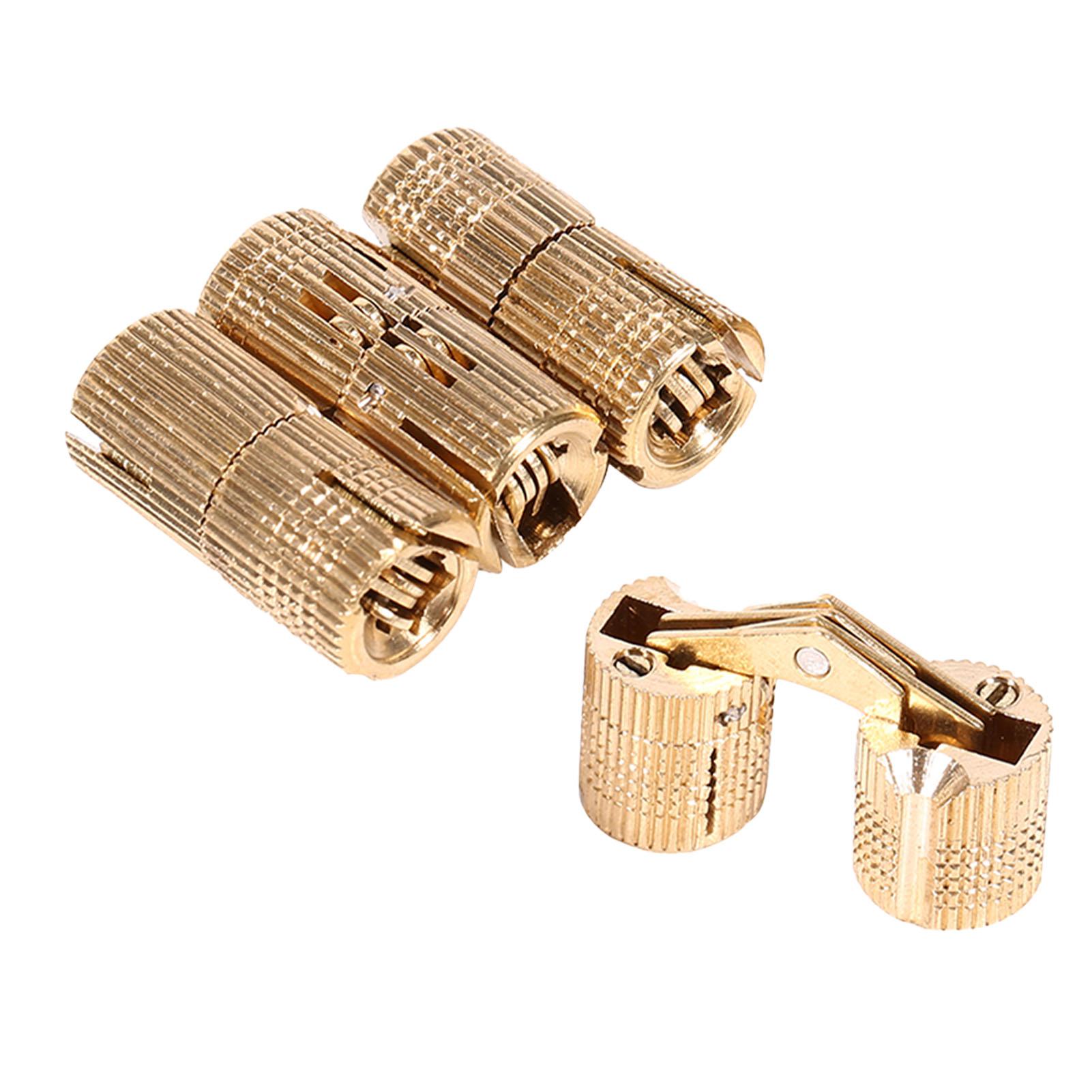 

Упаковка 4 шт. Медная скрытая бочкообразная петля для дверцы шкафа для столешниц, проект «Сделай сам», 10 12 14 16 мм Type 1