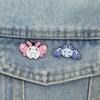 Rosy Maple Moth Bat Enamel Pins Cute Insect Brooches Lapel Badges Cartoon Kawaii Butterfly Jewelry Gift for Friends