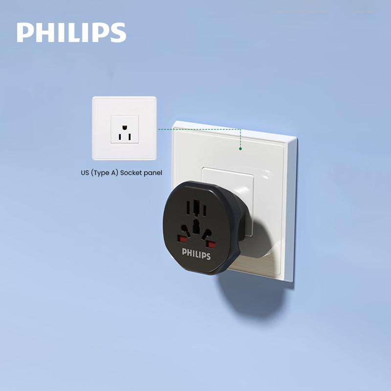 Philips Power Adapter Plug EU/Aus/US/UK (Type C) Universal Adapter Plug