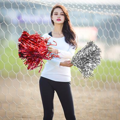 Metallic Folie Cheerleader Pompoms Cheer Poms mit Griff Cheerleading Kostümzubehör für Teamgeist Sport Tanzparty Anfeuern