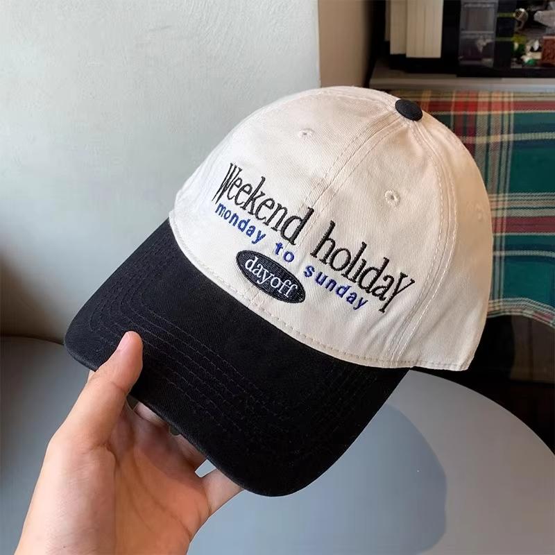 New Contrasting Color Baseball Cap For Men Women JK Letters Embroidery Sun Visors Hat Casual Soft Top Couple Peaked Caps