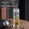 FUGUANG TeaMaster Double-Layer Antibacterial Glass Cup