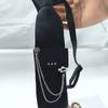 Y2K JK Tie for Theme Party Knotfree Neck Tie with Metal Chain School Event Shirt Tie for Everyday Use Uniform Neckwear