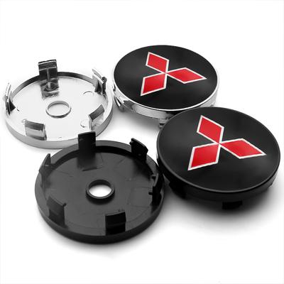 4pcs 56mm+60mm Car Wheel Center Hubcaps Emblem Sticker Auto Accessories For Lancer Pajero Outlander L200 Car Styling