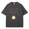 Yoshitomo Nara Sag Hallo Lustige Meme T-Shirts Sommer Unisex Unisex Lässiges Übergroßes T-Shirt Unisex Y2k Kunst Ästhetische T-Shirts