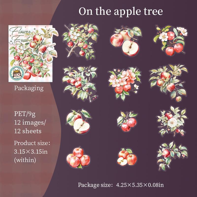 

Kawaii Korean Stationery Sticker Pack Fruit theme Junk journaling Diary Stickers Planner Office Supplies Decorative Scrapbooking