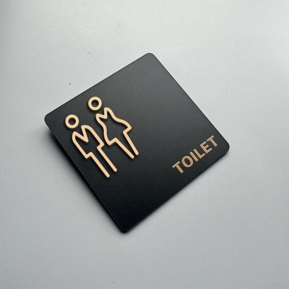 15*15CM Bathroom Indicator Sign Hanging Style Door Number Sign New Restroom Sign Public Toilet