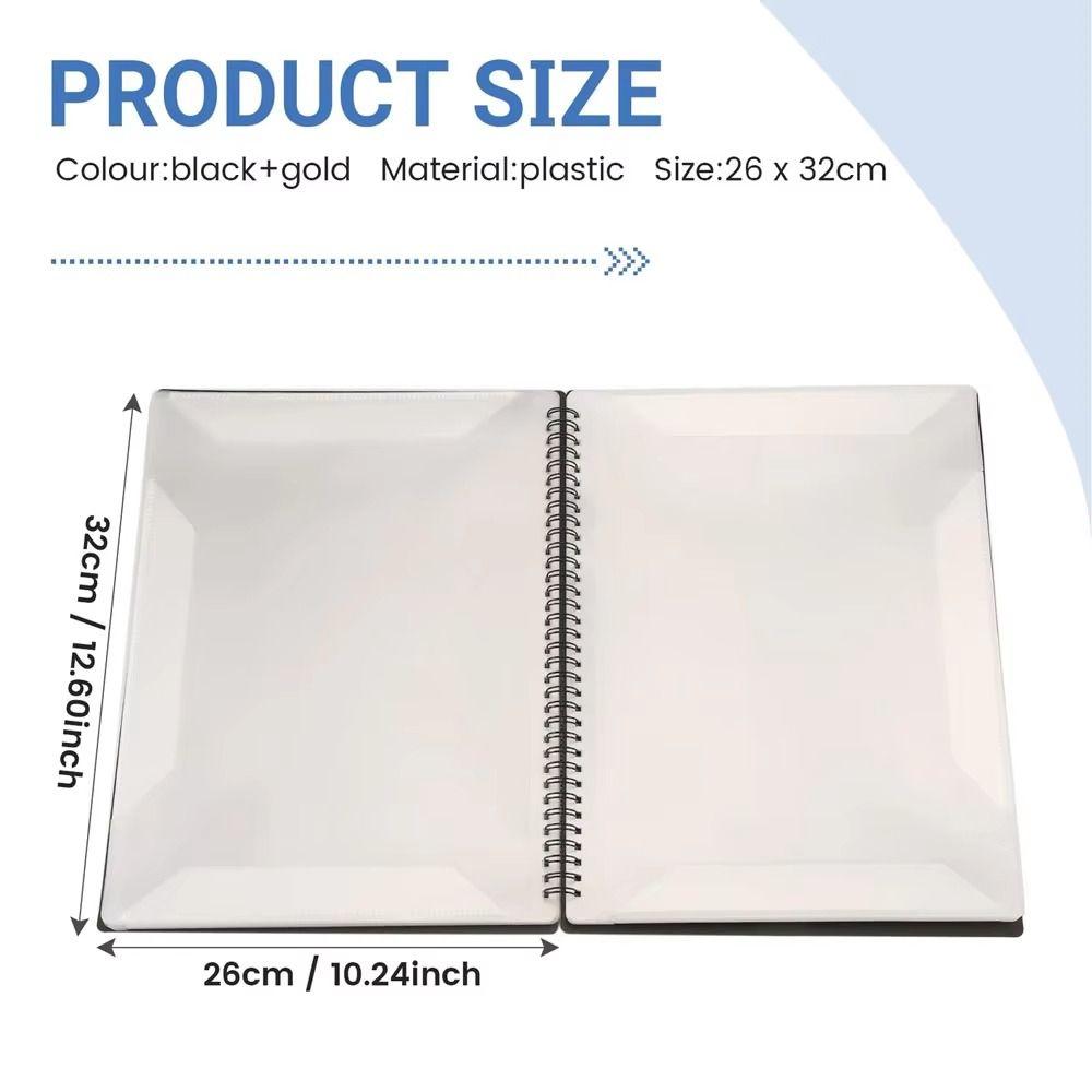 Waterproof Music Binder Spiral-Bound Document Folder Document Holder Sheet Music Folder  Home