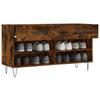 Shoe Bench Smoked Oak 102x35x55 cm Wood Based Panel