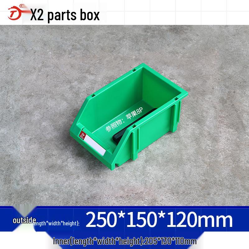Thickened Tool and Parts Storage Box with Slanted Mouth