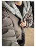 Men's Winter Polar Wolf King Heavyweight Mink Fur Hooded Jacket with Large Collar, Plus Velvet Thickened for Warmth.