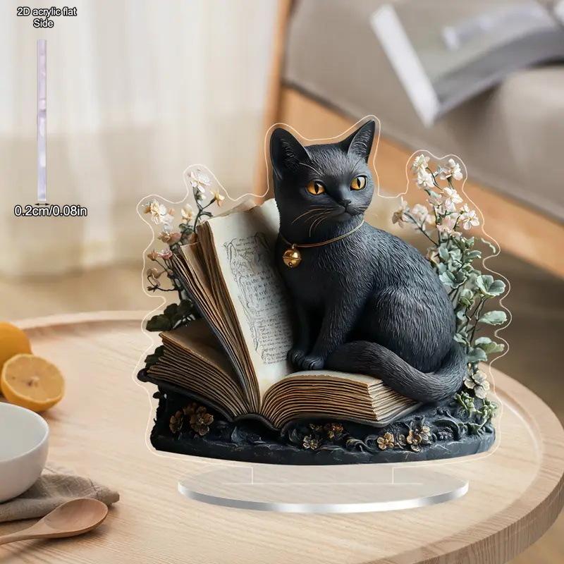Decorations Crystal Kitten - 2D Flat Acrylic Desktop Ornament, Wall Decor Art, Four Seasons Decoration, Novelty Home Decor, Perfect Durable