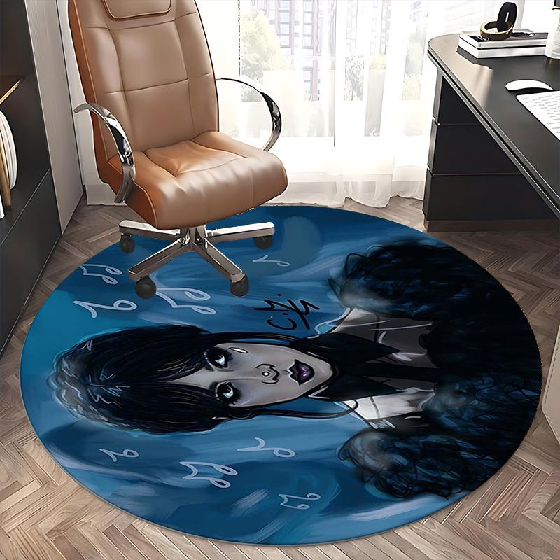 The Addams Family Chair Mat Round Rug Office Carpet, Non Slip, Suitable for Living Rooms, Bedrooms,Decor1205732a