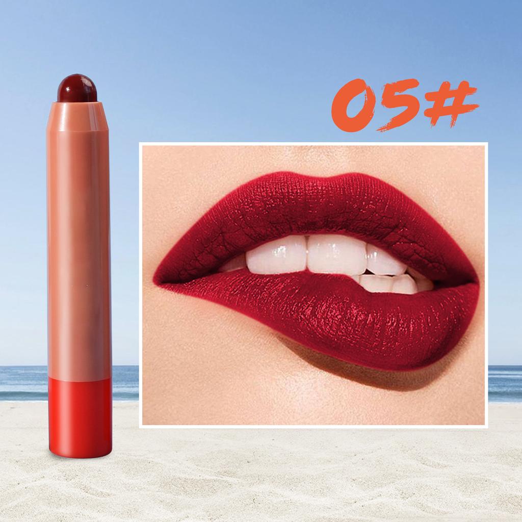 Waterproof Matte Velvet Nude Lipstick Pencil Sexy Red Brown Pigments Makeup Long Lasting Profissional Lip Tint Makeup 12 Colors