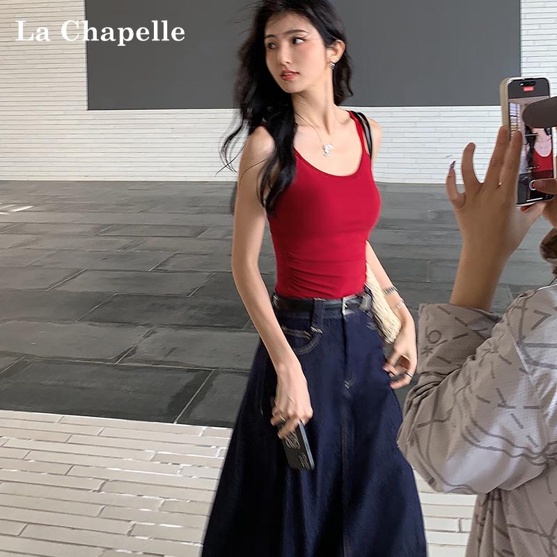 Женская рубчатая майка La Chapelle со встроенными чашечками M