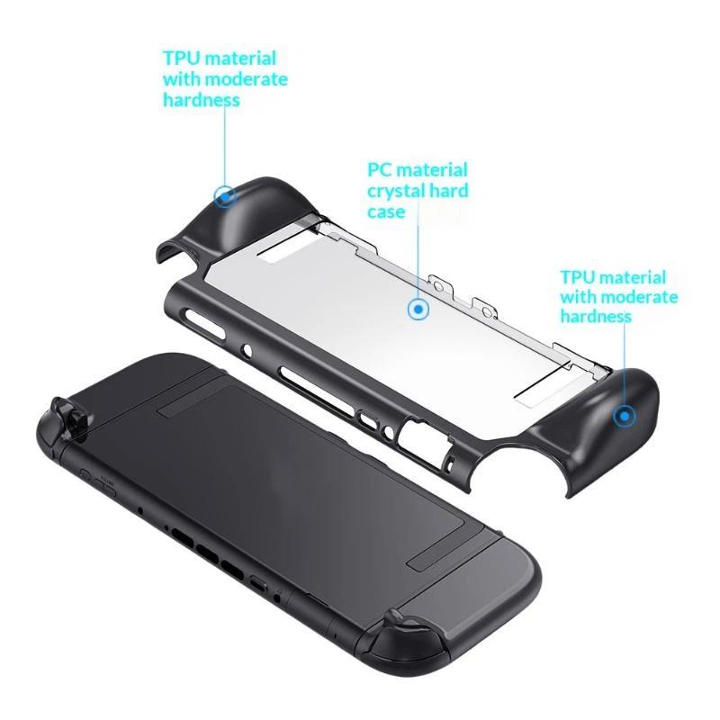 Schlanke Docking-Hülle Schale PC TPU Schutz-Hartschale Stoßfest Ergonomischer Griff Griff Haut für Nintendo Switch 2 NS 2