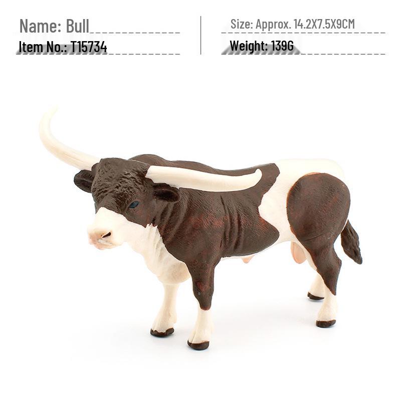 Cross-border Farm Simulation: Swiss Brown Cattle, Simmental & Long-horned Bulls Model Ornament