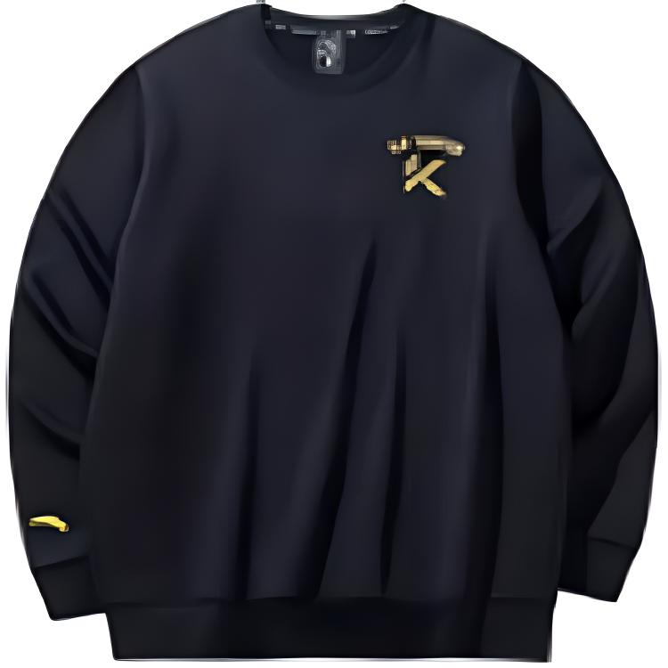 

Anta Comfortable Casual Round Neck Sweatshirt Men tops Basic-Black 152441713N-4 2XL