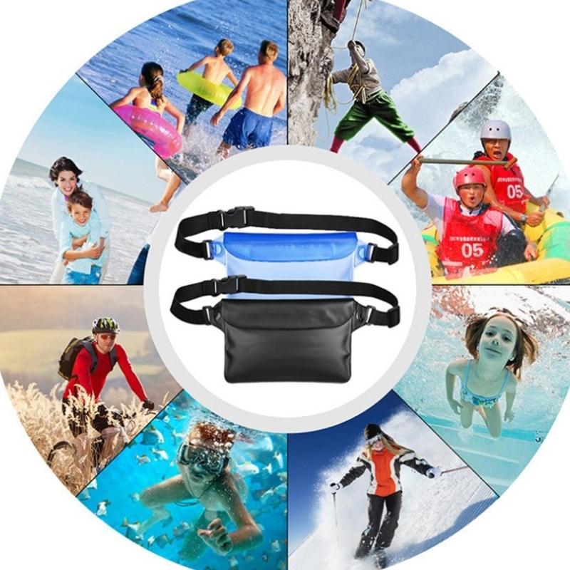 Large Capacity Rafting Waist Pack Underwater Phone Pouch Clear Waterproof Swimming Bag for Pool Beach And Outdoor
