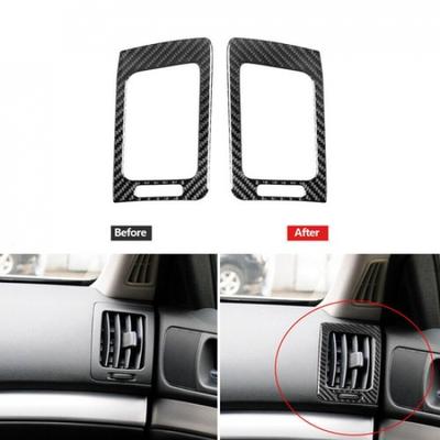 2Pcs Carbon Fiber Side Air Vent Outlet Cover Trim For Infiniti G37 2010-2013