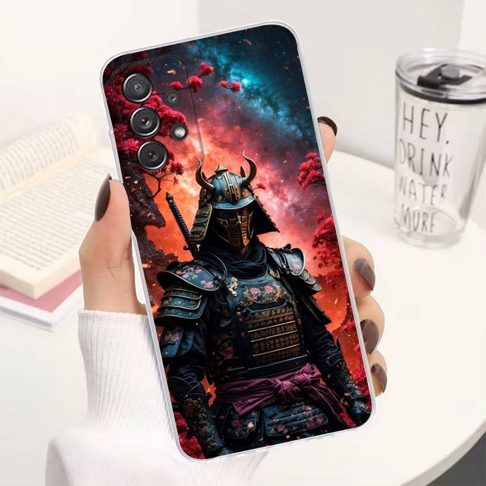 B-Bushido S-Samurai Phone Case For Samsung A30,71,51,S9,10,20,Ultra,FE,Lite, S22,23,21,PIus,Transparent, Silicone Case