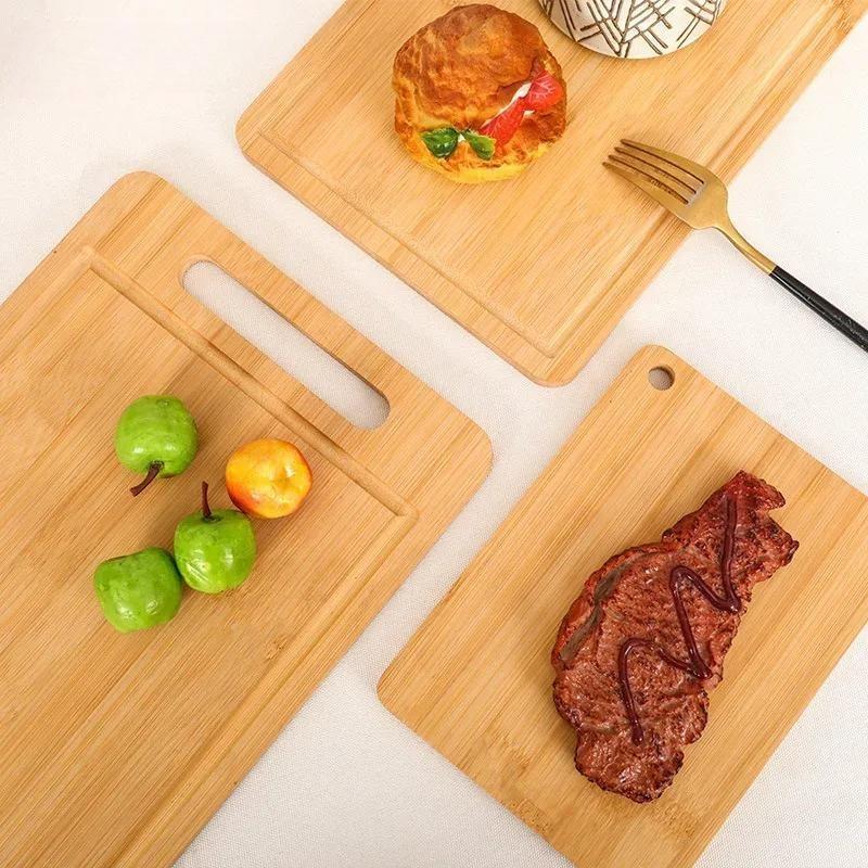 Ensemble de Planches à Découper Double Face en Bambou Épaissi pour Viande, Fruits et Légumes