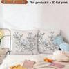 2pcs  Vintage Spring Bird and Floral Throw Pillow Covers 2D Flat Print Decorative Cushion Cases for Sofa Bedroom Cushion Cover
