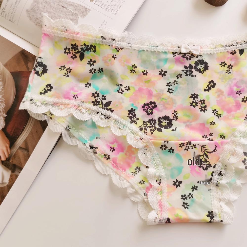 Clearance Pink Girl Milk Silk Seamless Quick-Dry Women's Triangle Underwear