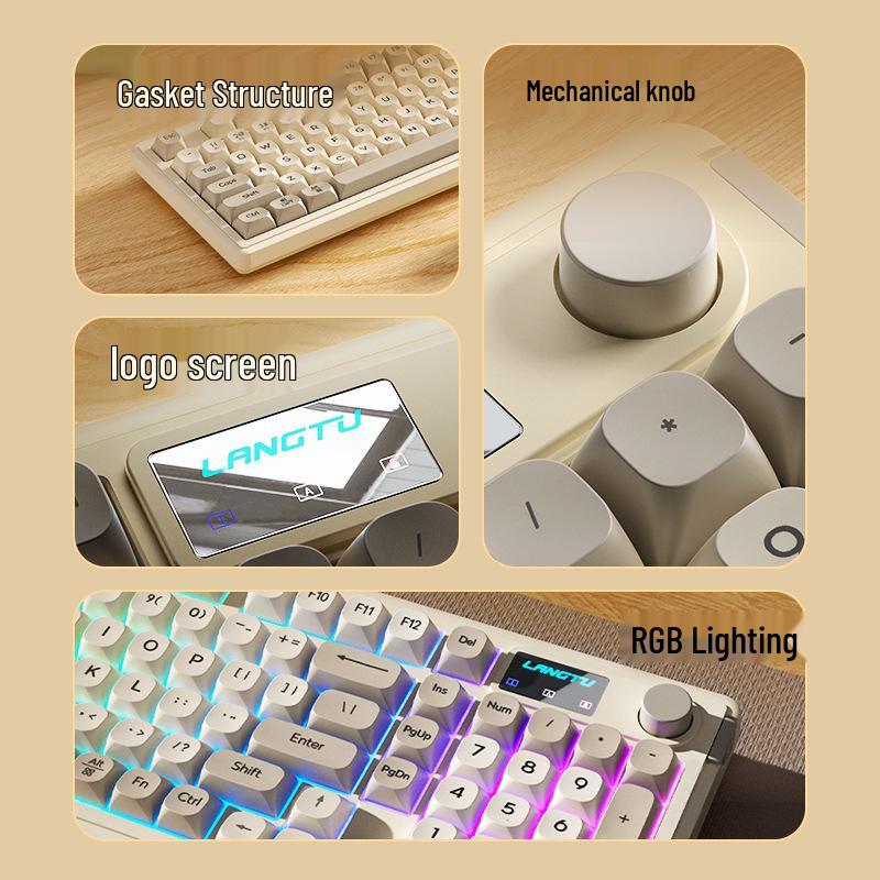 L98 Silent Wired Keyboard & Mouse Set - Stylish RGB Design for Girls, Office, and Gaming Use