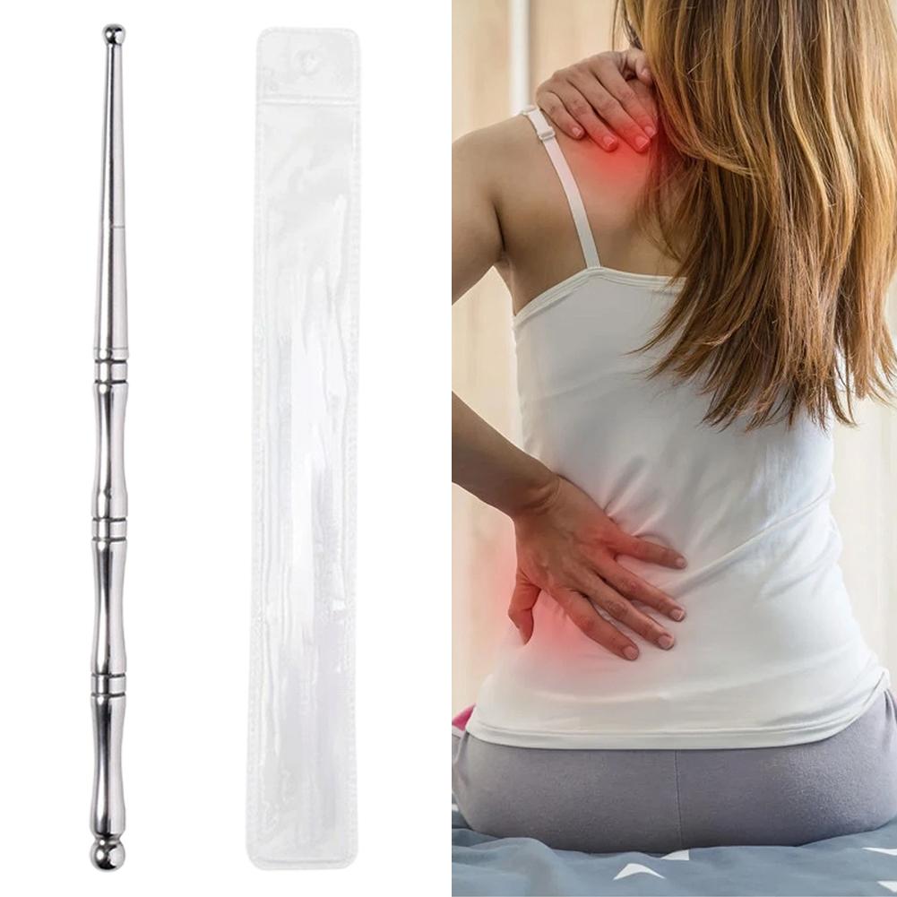 Acupuncture Pen, Stainless Steel Manual Acupoint Pen Facial Reflexology Tool, Trigger Point Massager Tool, Deep Tissue Massage