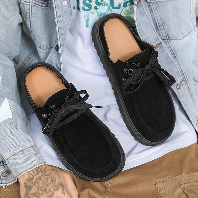 Men's Thick-sole Casual Shoes Summer Soft-sole Non-slip Semi-slippers Fashion Youth Outdoor Comfortable Breathable Walking Shoes
