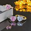 European and American Creative Heart Design Ring - Simple & Elegant (Model: R1707)