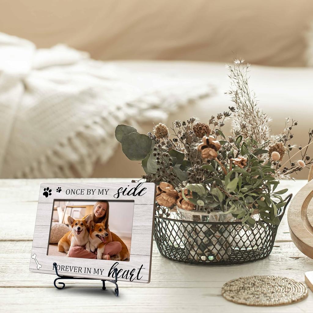 Dog Memorial 4x6 Picture Frame - Pet Loss Gifts Dog Frames, Pet Bereavement Gifts, Dog Lover Dog Owner Gift Photo Frame for Wall and Tabletop Display