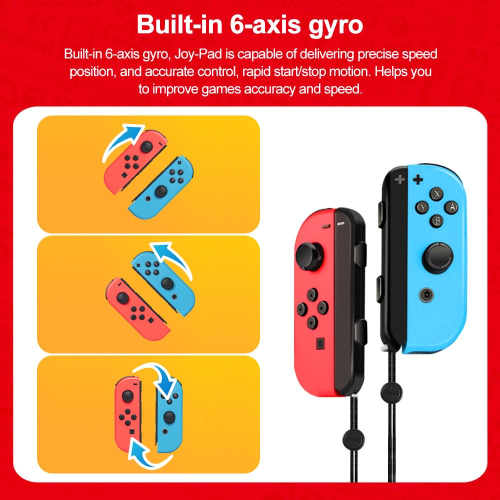1 Pair For Switch JoyCon Controller Console 1 Pair Wireless Gamepad White L&R  Shell Green Purple Yellow Pink Cover