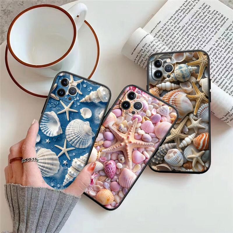 IK25 Conch Starfish New High-End Shell Phone Case for Xiaomi Poco C40 C50 C51 C55 C65 C71 C75 F3 F5 F6 F7 M2 M3 Pro Ultra