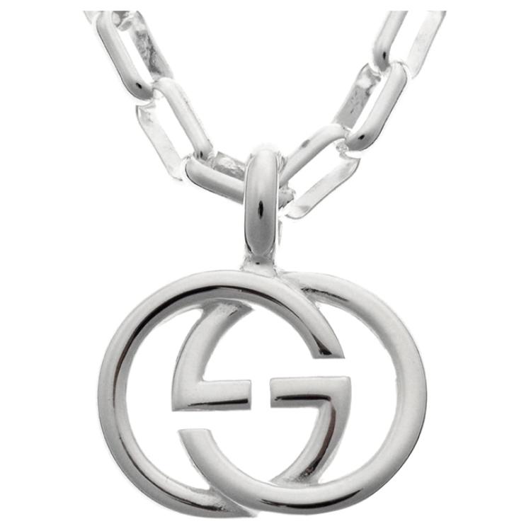 

Gucci Double G Series Classic Three-Dimensional Double G Silver Pendant Necklace Unisex necklace 295710-J8400-8106 Dust Bag+Box (Random Color)