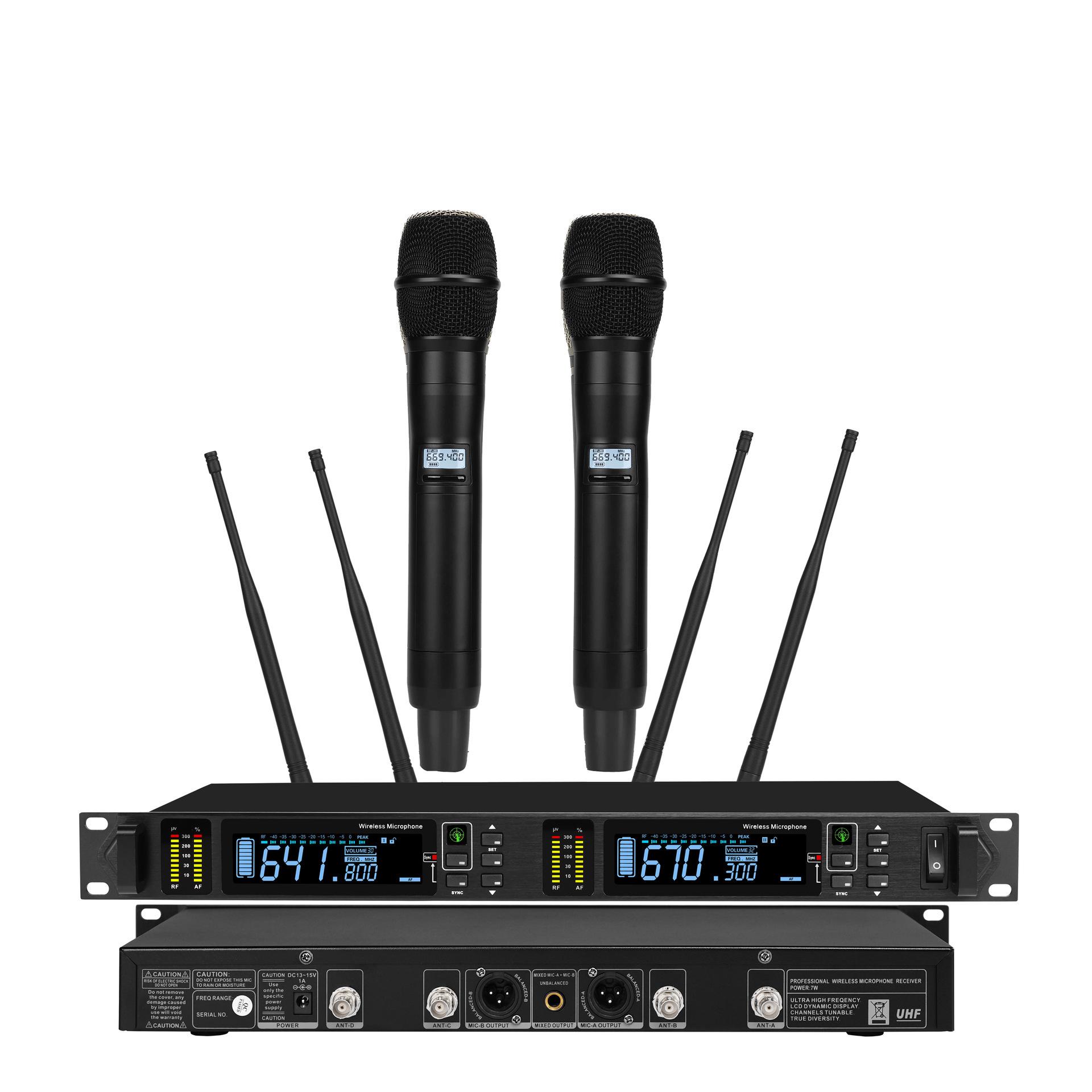 

True Diversity Dual Wireless Microphone System In Stock P840 True Diversity with 200 Black Handheld чорний