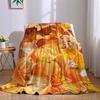 Tangerine Citrus Flood Flannel Blanket Warm Soft Halloween Christmas Couch Warm Cozy Decorative Decor Gift for All Season