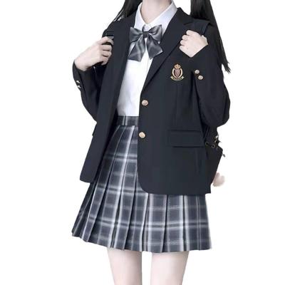High School Mädchen Uniform Jacke Schulblazer Formeller Anzug High School Student Jacke Oberbekleidung Stickerei High School Uniform JK Uniform Jacke Büro
