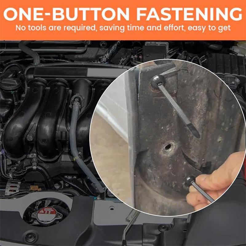 Nylon Universal Cable Tie Buckle Heavy Duty Self-Locking Zip Ties Holder with Pin Fasteners Car Body UV Resistant Zipties