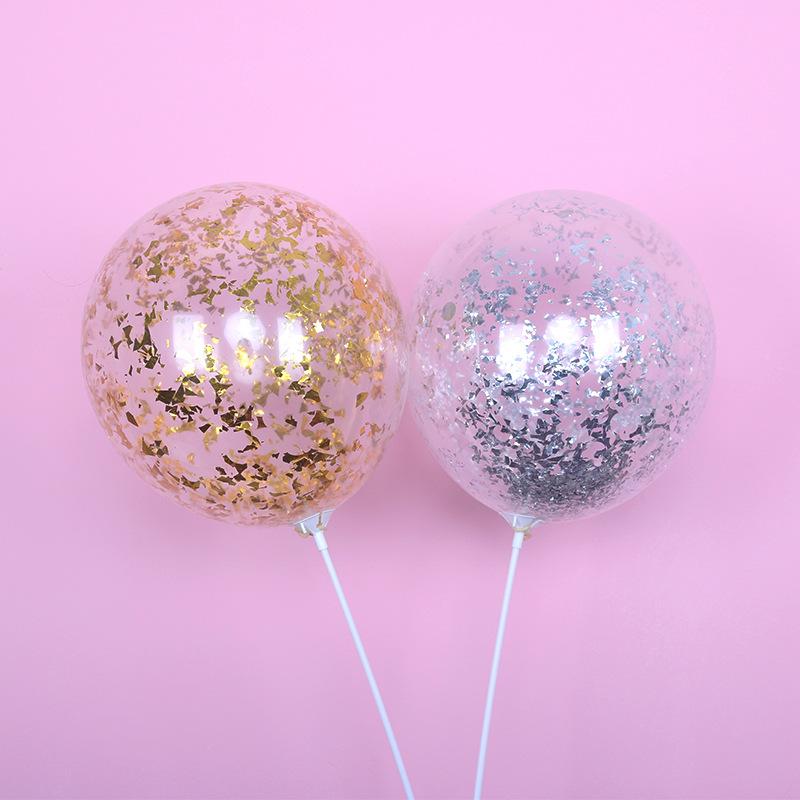 12 Inch (100pcs/bag) Fragmented Paillette Latex Balloon Wedding Birthday Party Transparent Confetti Balloons