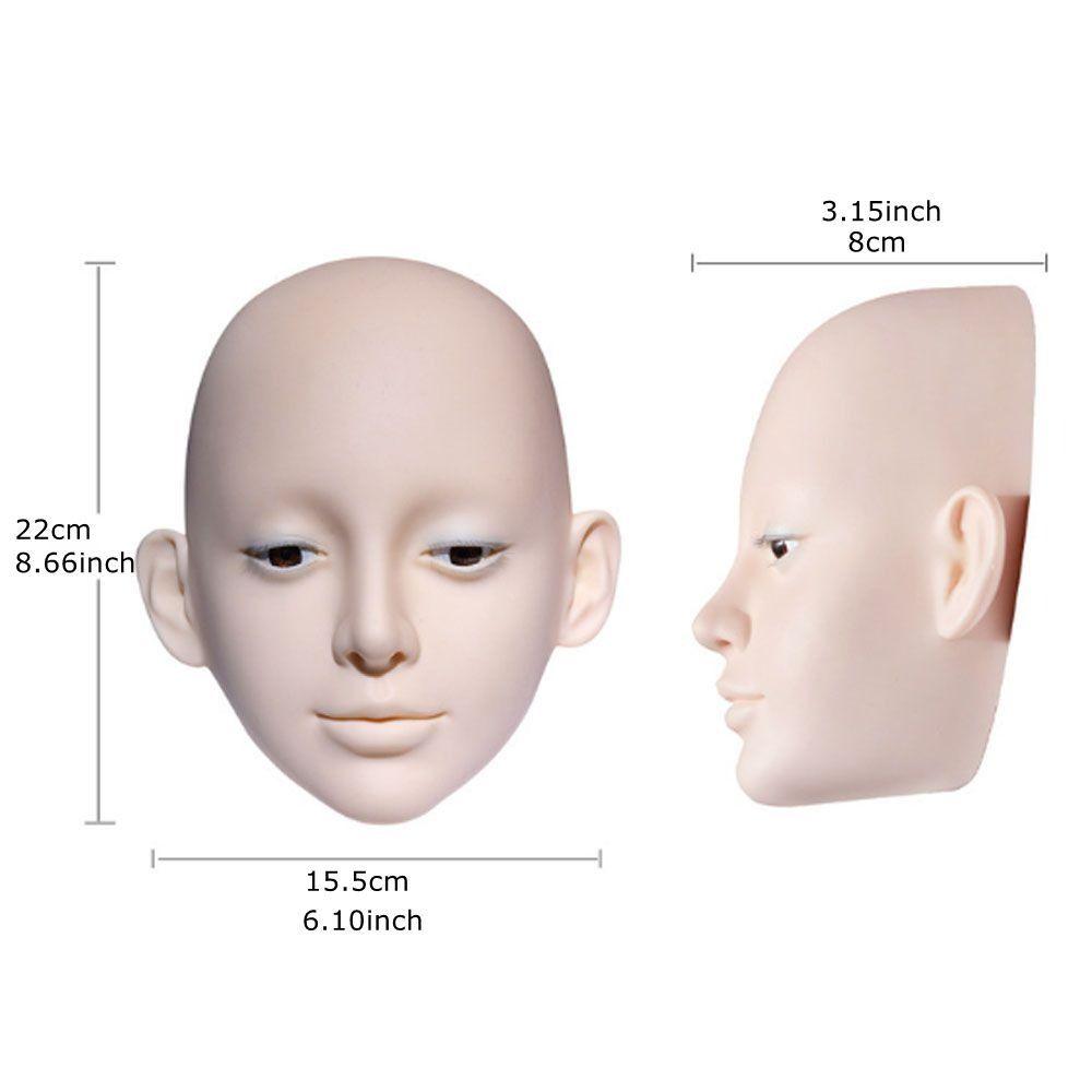 3 Layers Lashes Makeup Training Tool Silicone Practicing Makeup Face Board