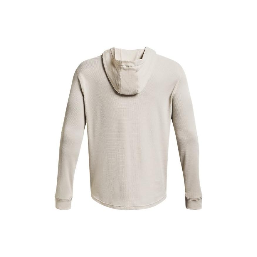 Under Armour Solid Color Casual Waffle Hoodie Long Sleeve Sweatshirt Men Tops White 1302362-110