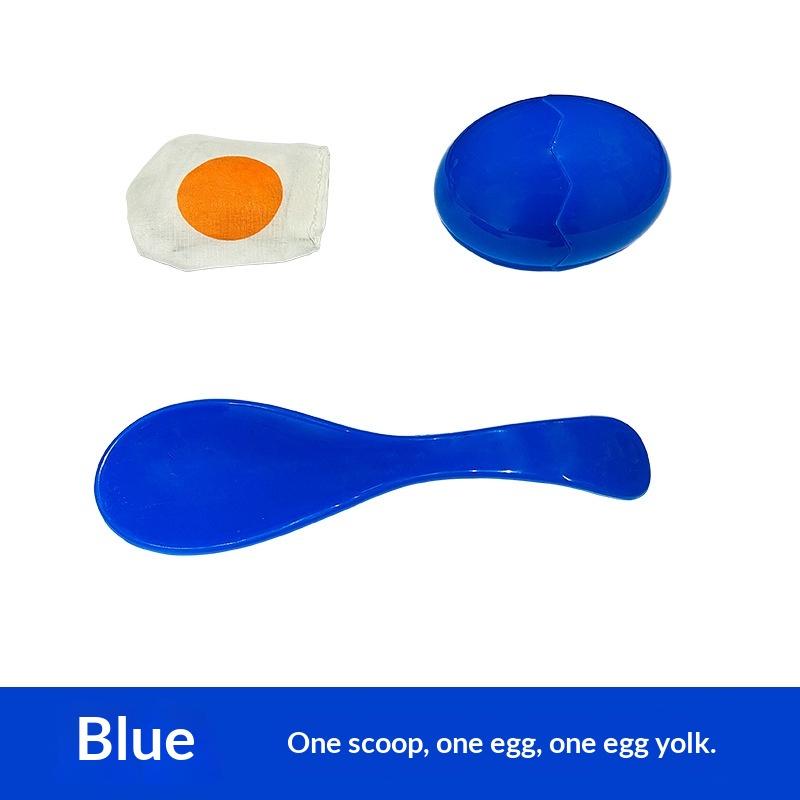Easter Pp Egg Balancing Spoon Race Game Sets Fun Exercise Egg Balancing Spoon Balancing Running Competition Game синий
